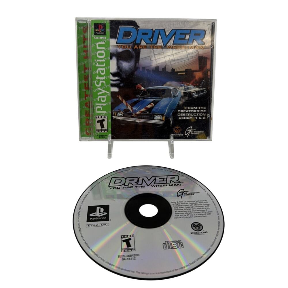 Driver Sony PlayStation 1 PS1 1999 Black Label CIB Complete Tested Working